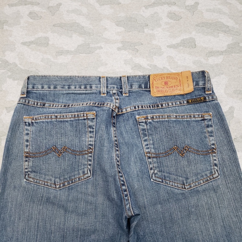 Vintage Lucky Brand Jeans Womens 8/29 Blue Flare Y2k Denim Medium Wash Dungarees - Picture 8 of 10